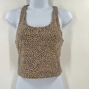 Abercrombie & Fitch‎ S Lounge Fleece Crop Tank Top Animal Print Racerback